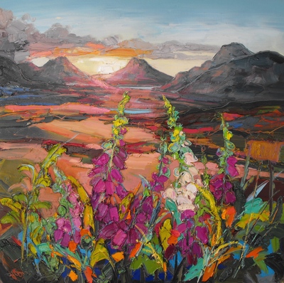 Judith I Bridgland
Foxgloves in the Gloaming, Wester Ross
Oil  60 x 60 cms
£3600