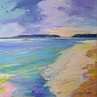 Angus Clark
North Beach Iona Looking to Mull
oil on canvas  40 x 40 cm
£495