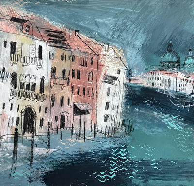 Autumn Day in Venice
mixed media on paper 30 x 30 cm	
£550