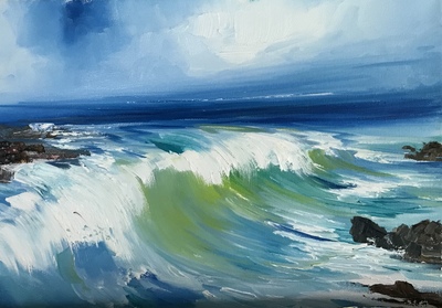 Rosanne Barr
Green Seas
Oil on canvas  25 x 35 cms
£520