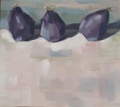 Erinclare Scrutton
Figs 1
oil on canvas paper  20 x 22 cm
£360