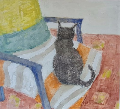 Cat on a Striped Chair
oil on board 54 x 60 cms
SOLD