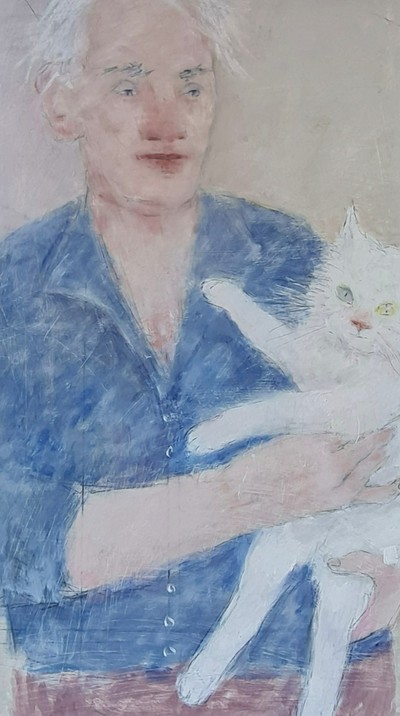 Men Who Love Cats
oil on board 60 x 36 cms
£695