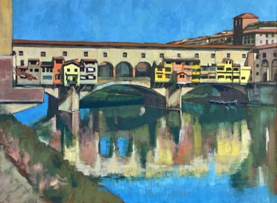Tony Griffin
Ponte Vecchio, Florence
Oil on canvas 46 x 61 cms 
£1100