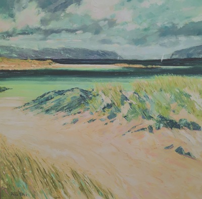 Angus Clark
North End Beach Iona, and Mull
Oil on canvas board 60 x 60 cms
£1100