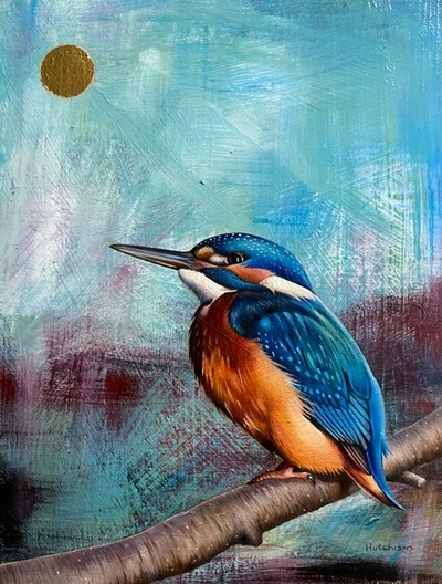 Susan Hutchison
Watching for the Kingfisher
Oil on gesso board 18 x 13 cms 
£495
SOLD