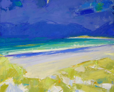 Marion Thomson
Windy Day, Seilebost, Harris
oil on canvas  45 x 55 cms
£1250