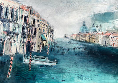 A Beautiful Day on the Grand Canal	
mixed media on paper 30 x 42 cm 	
£595
SOLD