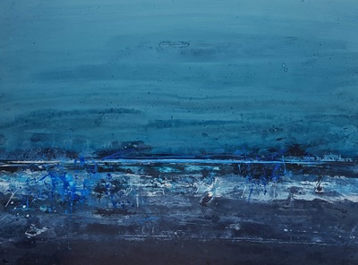 Naomi Rae
Twilight Tide, Machrie Bay, Isle of Arran
Indian ink on board  30 x 40 cms
£895
