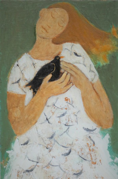 Girl with a Bird 1
oil on board 29 x 21 cm
SOLD
