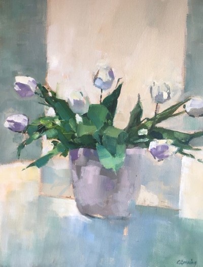 Geraldine Durning
Morning Tulips
oil on canvas 60 X 48 cm
£750