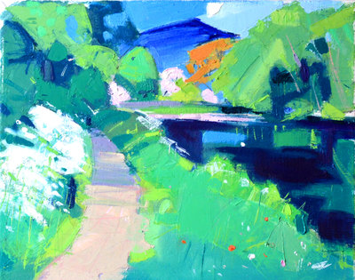Marion Thomson
Spring on the Canal
Oil on canvas  25 x 31 cms
£650