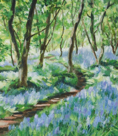 Katherine Cowtan
Inchmahome Bluebells 3
Oil on board  36 x 31 cms
£375