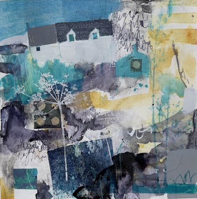 Remembered Stories, Lewis  
mixed media and collage on paper 20 x 20 cm
£480
