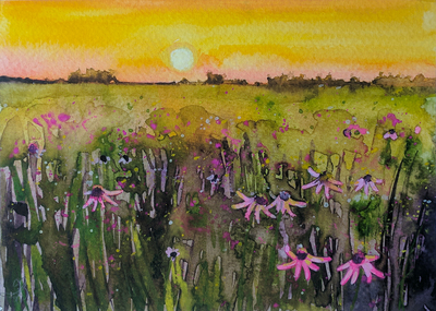 Tracy Butler
Sunset on Wildflowers - Unframed
13 x 18 cms
£195