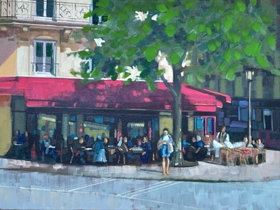 Tony Griffin
Brasserie de L'Isle Saint-Louis, Paris
Oil on canvas 46 x 61 cms 
£1100
