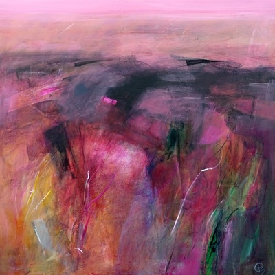 Patricia Sadler
Pink Glow Over Border Fields
Acrylic on canvas 80 x 80 cms
£2500