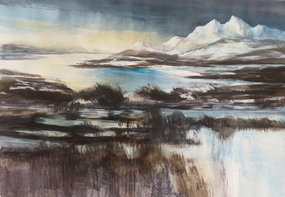 Liz Myhill
Meltwater Flood
Mixed media on paper  45 x 65 cms
£1250