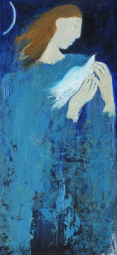 Girl with a Bird 2
oil on board 46 x 23 cm
SOLD