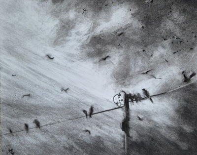 Waiting for Sunset
charcoal on paper 38 x 47 cm
£420