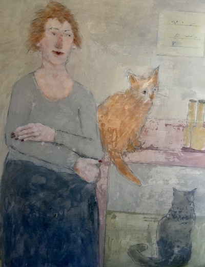 Joyce Gunn Cairns
The Comfort of Cats
Oil  106 x 86 cms
£1500
SOLD