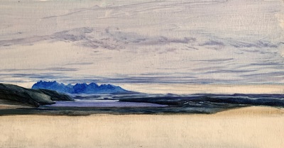 Cuillins Over Talisker
oil on board  36 x 73 cms
£2700