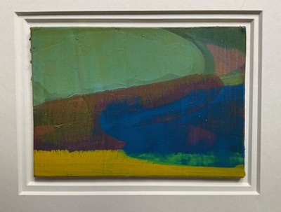 Rowena Comrie
Autumn Lake
oil on canvas board 13 x 18 cm 
£350 (unframed)