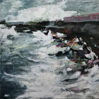 Water’s Edge - Port Charlotte, Islay
mixed media on canvas 50 x 50 cm
£690