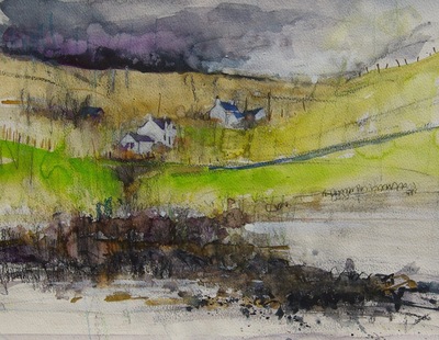 Nicole Stevenson
White Sands, Clachtoll 
Watercolour 60 x 70 cms
£525 