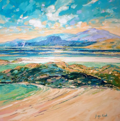 Angus Clark
Sun setting on Sanna Bay, Ardnamurchan
Oil on canvas board 60 x 60 cms
£1100