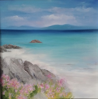 Iona Calm and Pinks
oil on panel  30 x 30 cm 
£590