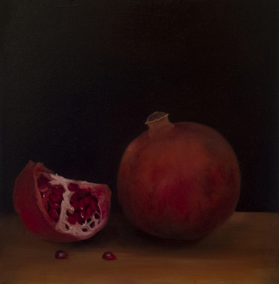 Pomegranate Temptation
oil on panel  20 x 20 cm
£450