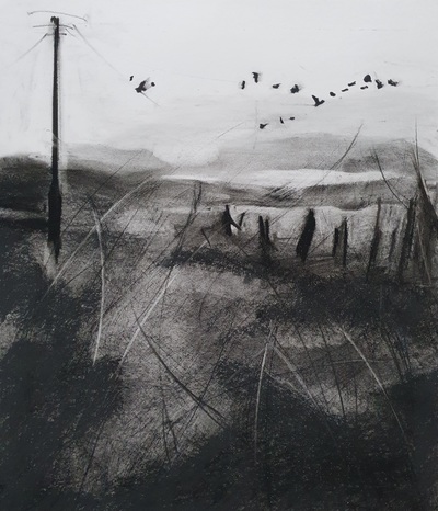 View From Home - South Uist
charcoal on paper  53 x 50 cm
£350
SOLD
