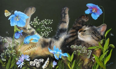 Sleeping with Flowers
oil on gesso board 30 x 50 cm
£750
SOLD