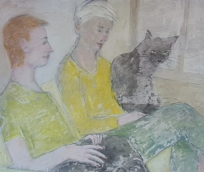 Couple with Cat
oil on board 58 x 72 cms
£825