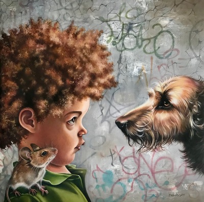 Susan Hutchison
The Dog Seer
Oil on linen  30 x 30 cms
£1550