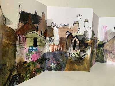 Ridge Drawings
acrylic and mixed media on paper
Six page A5 concertina sketchbooks
£300