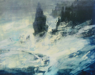 Liz Myhill
Maelstrom
Oil and mixed media on paper  50 x 64 cms
£1450